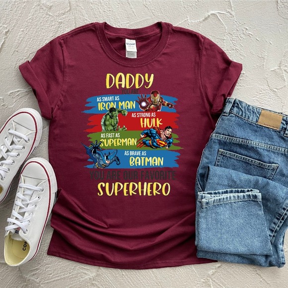 Superhero Dad Shirt, Daddy You're Our Superhero, Best Dad Shirt, Father's Day - Picture 1 of 2
